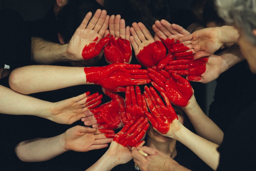 Hands in the shape of a heart.
Thanking healthcare workers